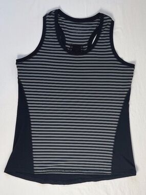 Tek Gear DryTek racerback tank top, black and grey, womens size L